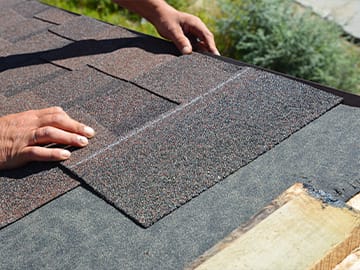 Shingle roof repair.